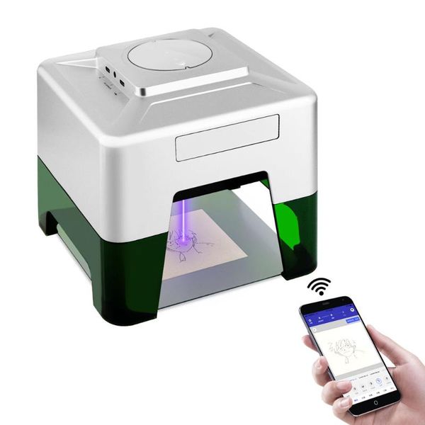 

printers twotrees mw-3 mini laser engraver machine 2500mw 98x80 engraving range diy logo mark printer for android