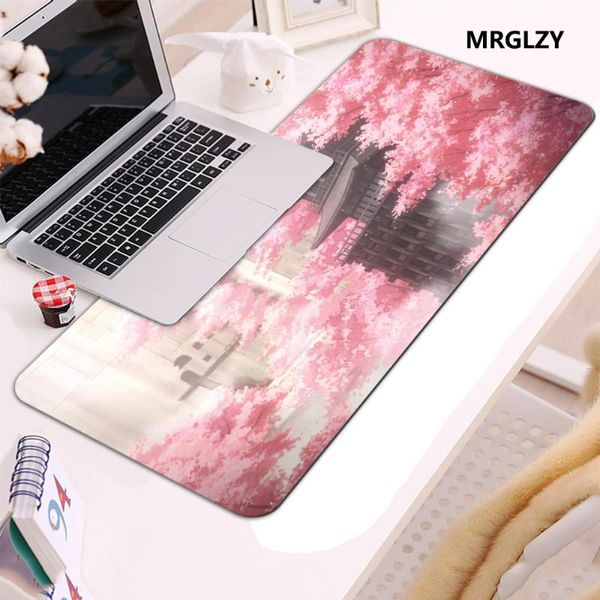 

mouse pads & wrist rests anime moon notebook large pad pc computer mat 90x40cm keyboards pink gamer