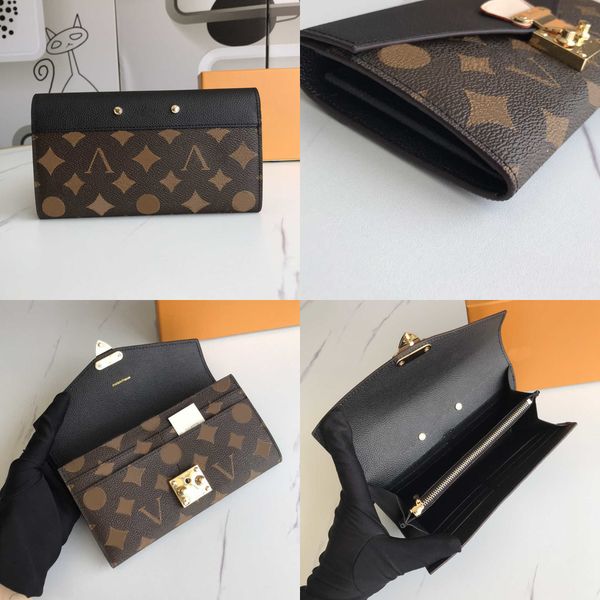 

flowers designer wallets luxurys mens womens leather bags digram checkered coin purse lady