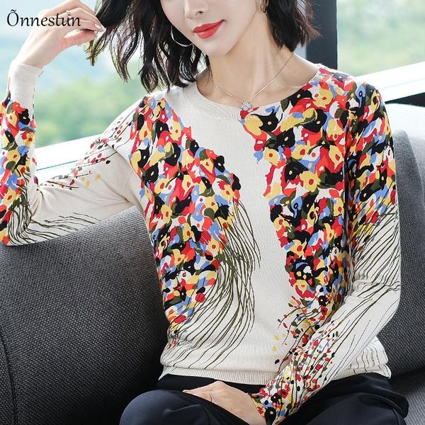 

women's sweaters print sweater women casual autumn spring korean fashion clothing long sleeve pullover pull femme, White;black