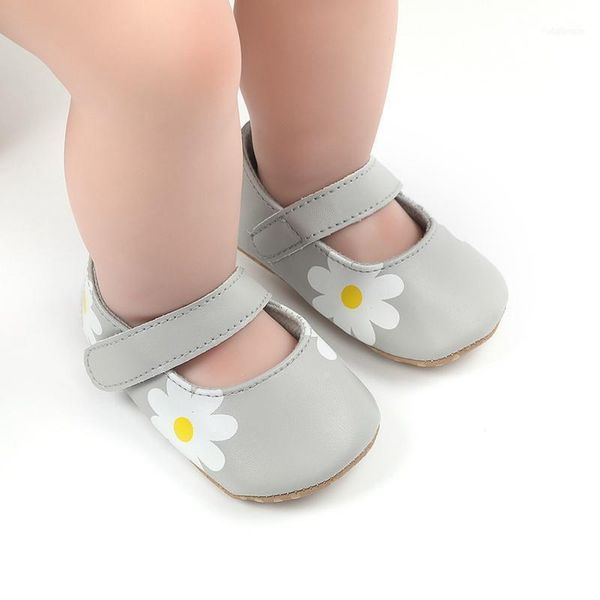 

first walkers sweety baby girls daisy print princess pu shoes non-slip soft bottom step front shoe children kids1