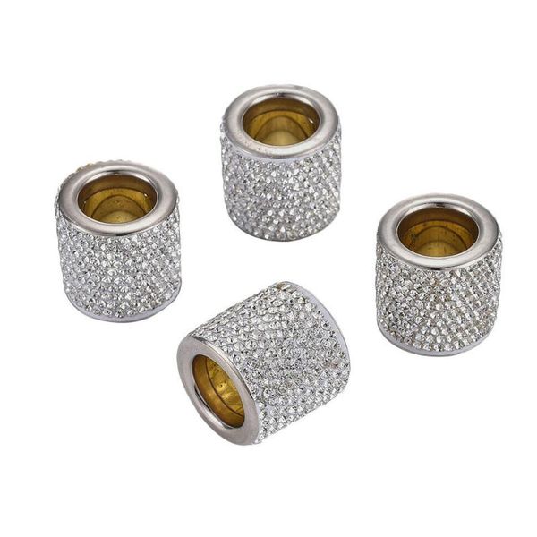 

4* universal bling rhinestone car seat headrest ring collars decor charms car interior accessories