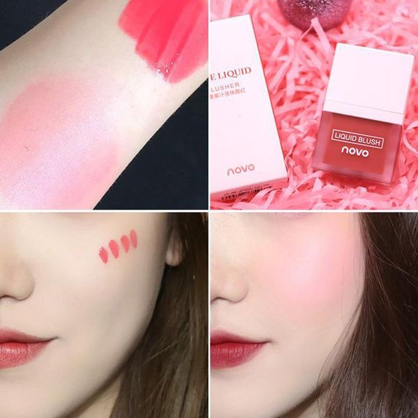 

blush watercolor cheek liquid blusher easy to makeup not sticky fresh oil base water fit texture ey669