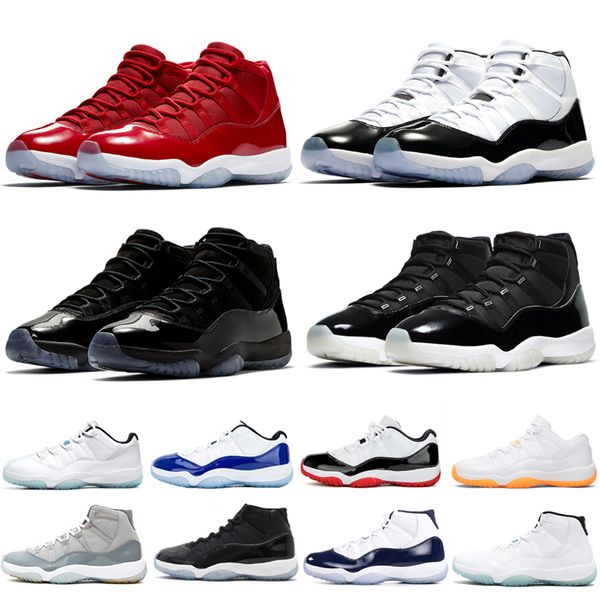 

space jam 11 11s men women basketball shoes withe bred heiress concord 23 45 gamma cap and gown legend blue win like 82 sport sneakers, Black