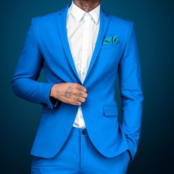 

men's suits & blazers design slim fit men suit blue notch lapel bridegroom man tuxedo 2 piece(jacket+pant)custom made wedding for, White;black