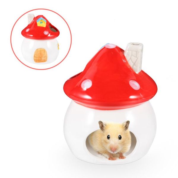 

decorations lovely hamster house ceramic hideout hut small animals nesting habitat cage