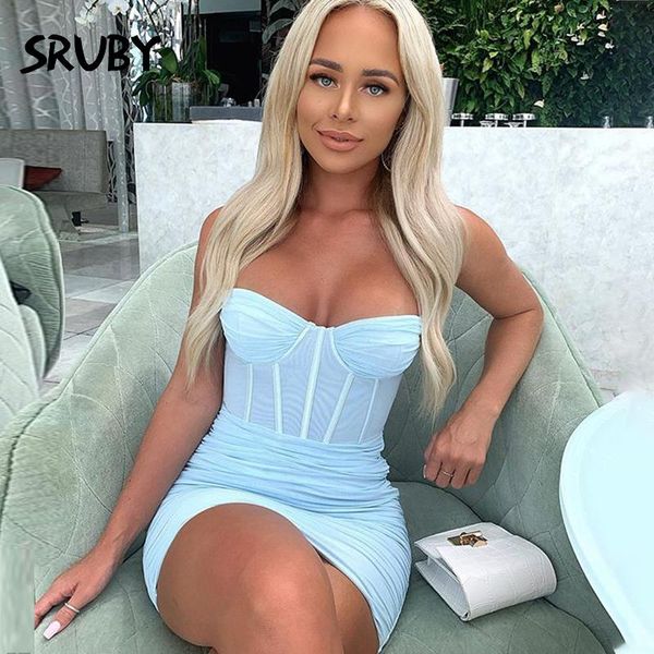

casual dresses sruby mesh spaghetti straps summer dress women sash mini night club party bodycon fashion 2021, Black;gray