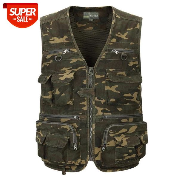 

sleeveless jacket fashion vests for men's pocket pgraphy waistcoat casual spring autumn outdoors military camouflage fishing #ur4v, Black;white