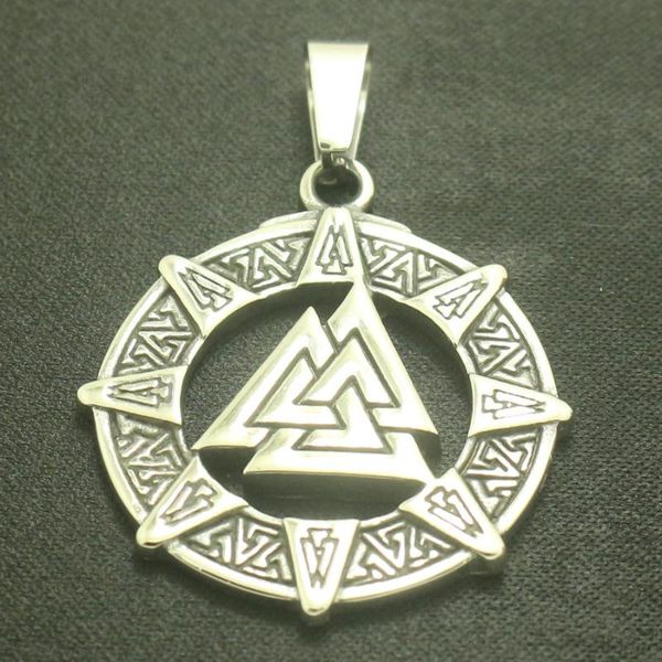 

pendants 316l stainless steel cool viking simple pendant, Black