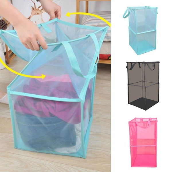 

laundry hampers basket collapsible with carry handle net cloth hanger storage