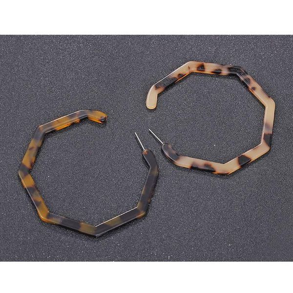 

hoop & huggie acrylic marbled leopard irregular round earrings tortoise shell jewelry ju28 21 drop, Golden;silver