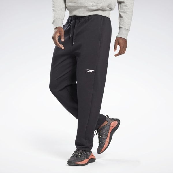

oem loose knit silk printed men's plush straight sports casual pants, Black