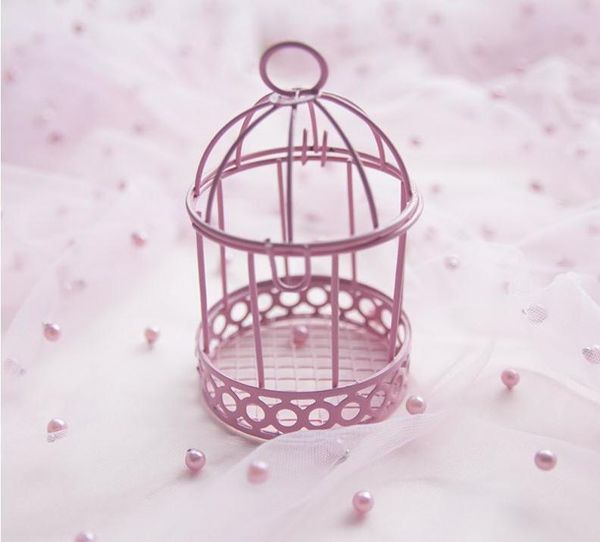 

120pcs european creative iron romantic bird cage wedding candy box wedding favor and gifts party decoration wholesale
