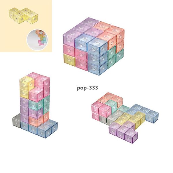 

fidget toys magnetic building blocks magic magnetics 3d puzzle cube block with 54 guide cards intelligence developing and stress relief who