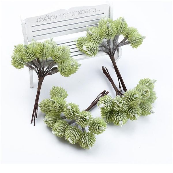 

10pcs green plastic pine cone vases for home decor wedding decorative flowers wreaths christmas crafts artificial plan qyllml