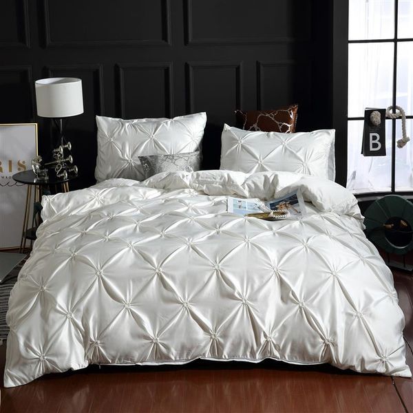 

bedding sets set luxury duvet cover double bed coverlet  size sheets comforters solid color bedclothes