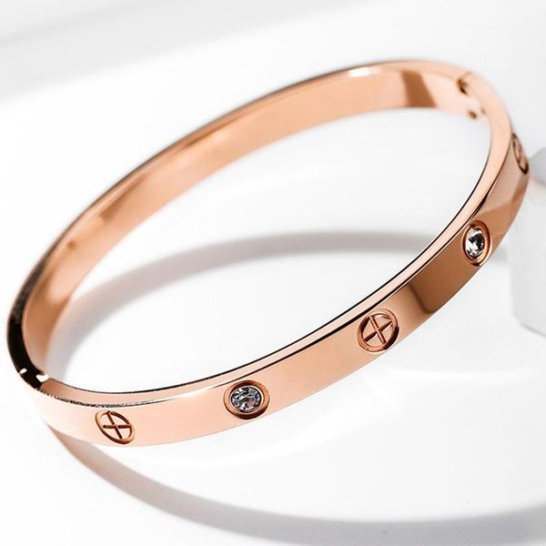

atmospheric fashion women simple rose gold cross couple bracelet korean fashion titanium steel jewelry female gift1, Black