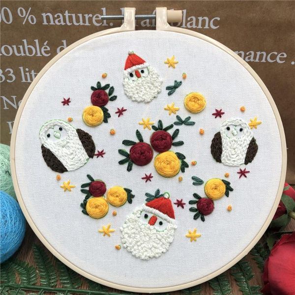 

other arts and crafts cusack european christmas santa claus deer animals handcrafted embroidery needlework kit material package 6 styles