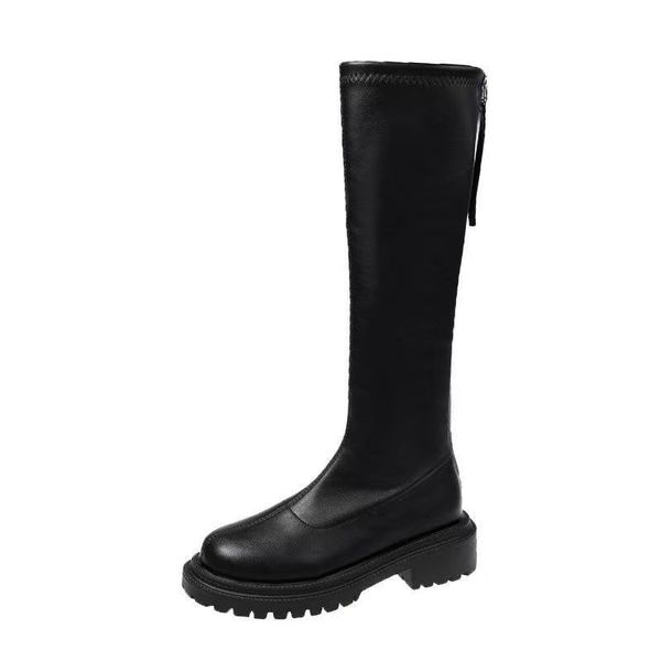 2021 Botas de borracha das mulheres botas-mulheres sapato mulher sapatos de inverno saltos baixos botas redonda Toe chuva meados de bezerro outono