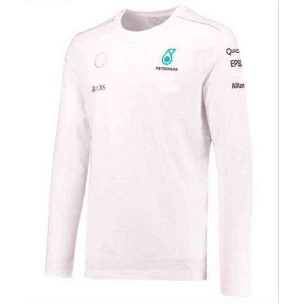 

mens luxury mercedes petronas t shirts brand sweatshirts amg f1 formula one racing women casual long sleeve t-shirts benz lewis hamilton tea, White;black
