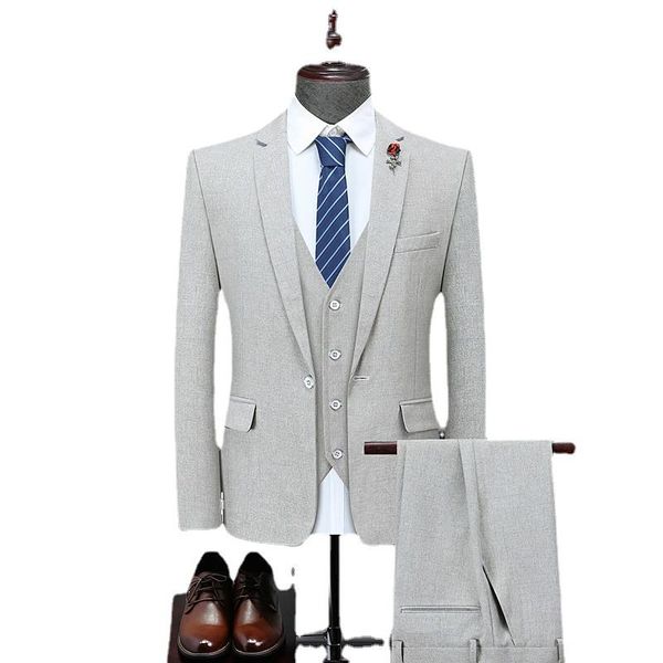 

men's suits & blazers men 3 pieces suit spring autumn plaid slim fit business formal casual check office work party prom wedding groom, White;black