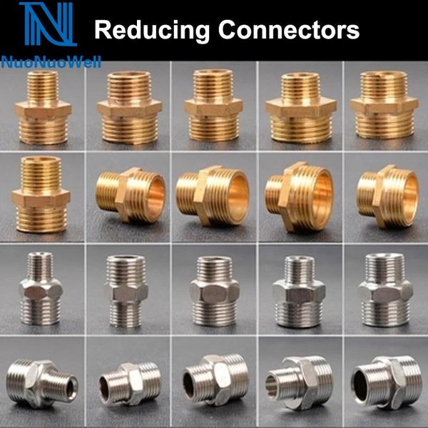 

watering equipments hose fitting straight reducing connectors 1"to3/4" 1/2"to1/4" male thread joint copper stainless ste