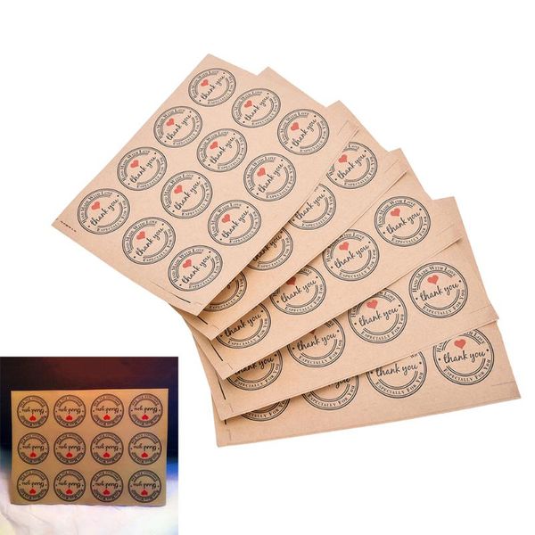 

gift wrap 60pcs kraft paper label stickers gifts labels thank you self-adhesive