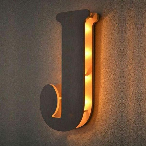 

novelty items wall decor led night light sign 26 letter deskornaments 1pcs for couples baby room bedroom personalized wooden lamp