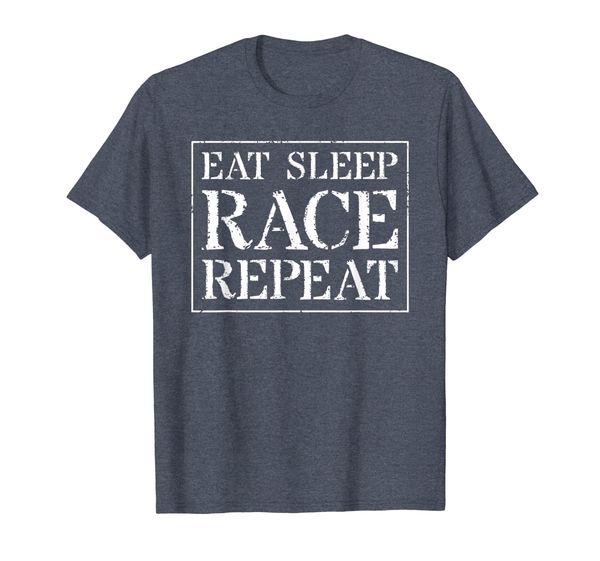 

Racing T Shirt Gift: Eat Sleep Race Repeat, Mainly pictures