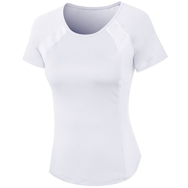

5 colors women yoga shirt for fitness running sports t shirt , quick dry sweat breathable exercises short sleeve, White