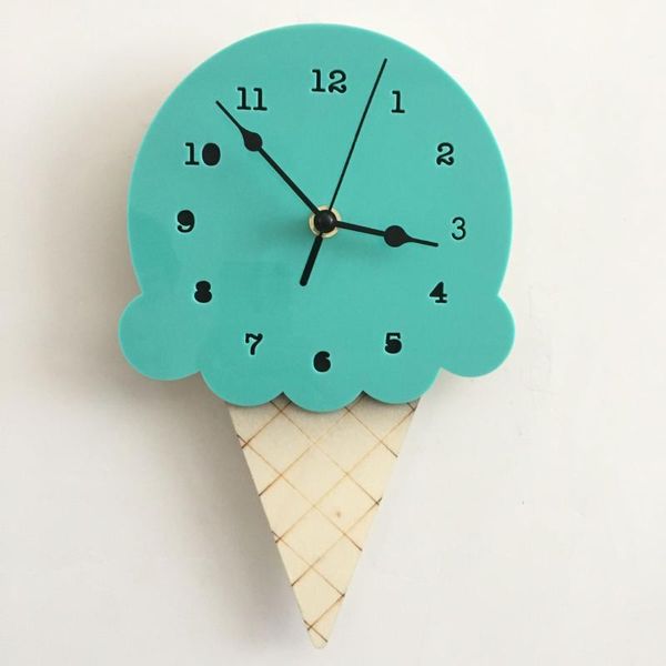 

wall clocks ins nordic home ice cream clock cartoon mute