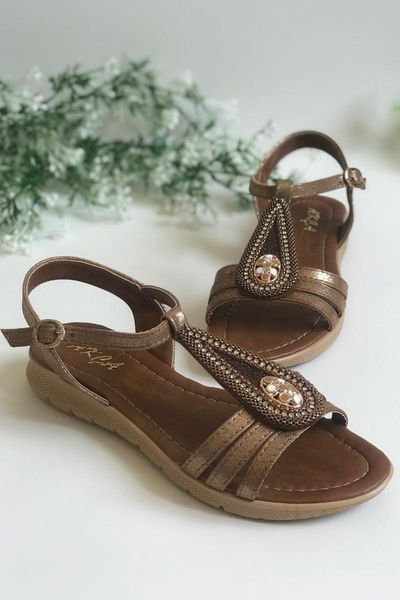 

sandals drop stone detail women 's, Black