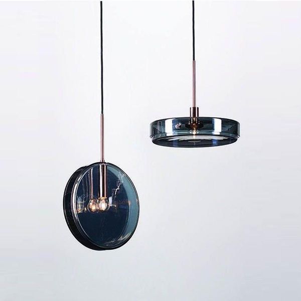 

pendant lamps nordic glass single lamp design blue hanging lights coffee shop lighting el e27