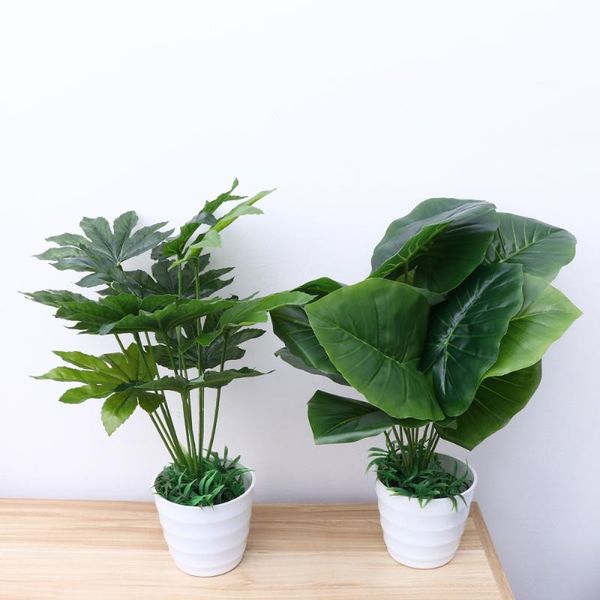 

decorative flowers & wreaths 45cm artificial bonsai 12 leaves faux plant fake with pots for home office window table decorations