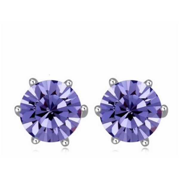 

noble low price more color diamond crystal 925 silver lady's earigns 10.38tyert