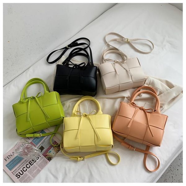 

shoulder bags weave square tote bag 2021 fashion high-quality pu leather women's designer handbag messenger