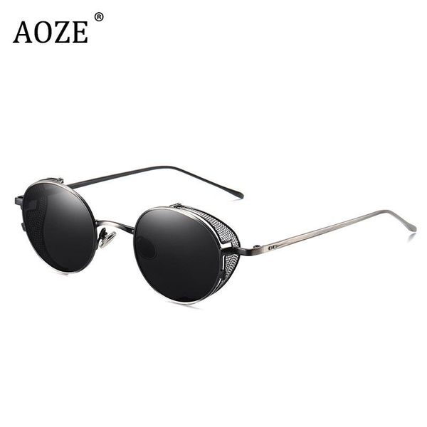 

sunglasses vintage classic round style steampunk anti blue ray eyewear mesh side shield sun glasses uv400, White;black