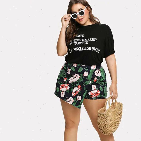 

25 green shorts women trousers summer floral shorts plus size 4xl high waist floral shorts culottes pantalones cortos de, White;black