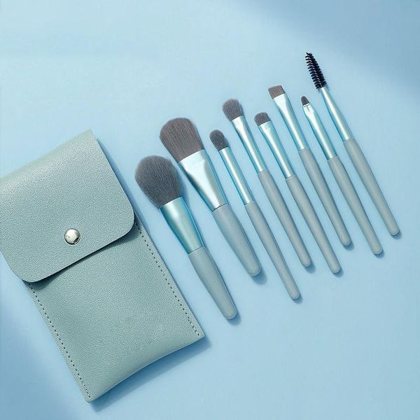 

makeup brushes 8pcs brush set foundation powder face eye shadow eyeliner eyelash lip make up beauty tool with bag