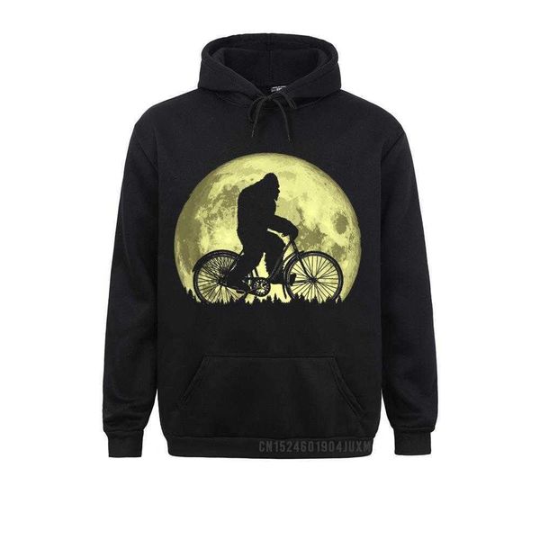 

bigfoot vintage men's hoodie, cycling suit, single, night wear, comfortable, Black