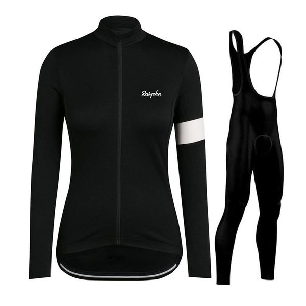 

racing sets go pro cycling jersey set long sleeve breathable women bike clothes wear bicycle clothing ropa raphaful, Black;blue
