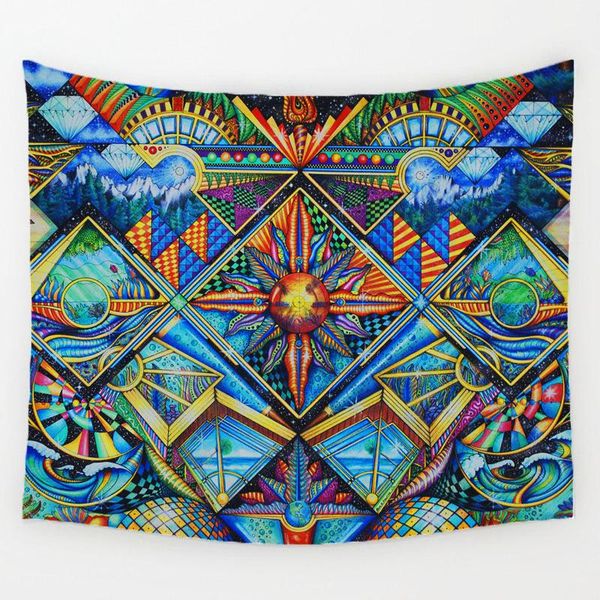 

tapestries geometric irregular hippie mandala pattern tapestry abstract painting art wall hanging gobelin livingroom decor crafts