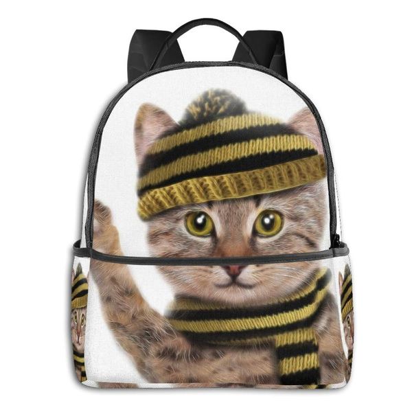 

backpack school bags for teenage cute cat with hat travel style back pack korean
