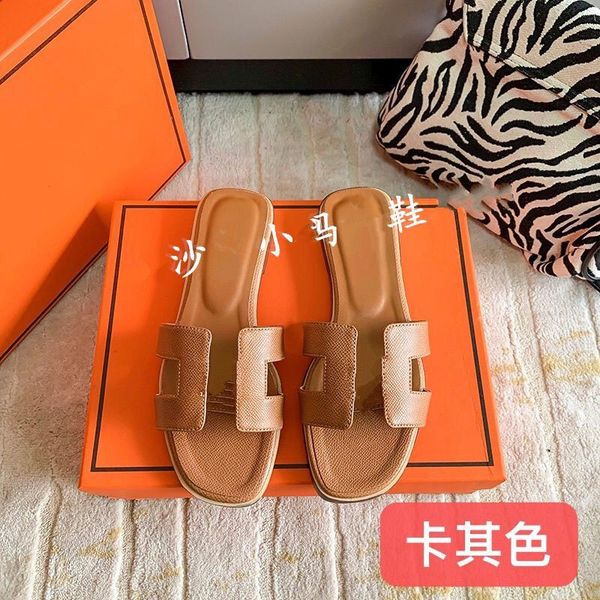 

h womens summer sandals beach slide slippers crocodile skin leather flip flops heels ladies sandali fashion designs orange scuffs shoes mkjk, Black