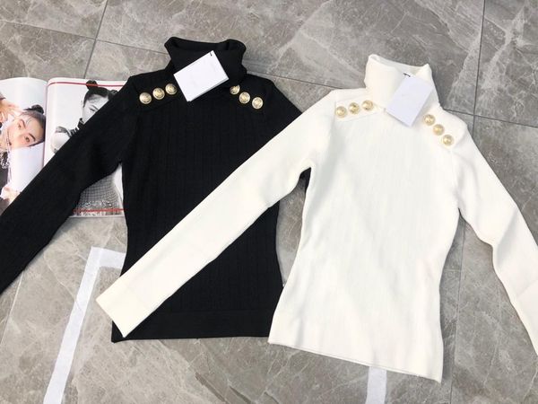 

women's sweaters 2021 spring casual women turtleneck knitted bottoming sweater female chic jumpers 2 color gndz 1.08, White;black