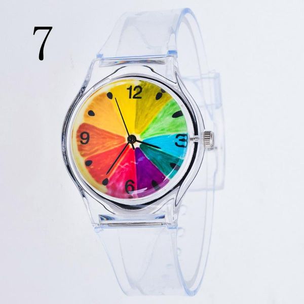 

wristwatches fashion women plastic cartoon clock transparent strap student sport watches lady girls casual quartz watch xrq88, Slivery;brown
