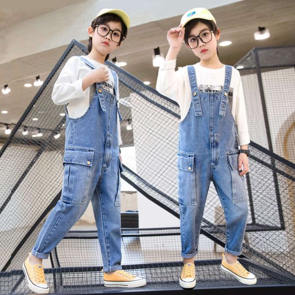 

children's suspenders, boys' jeans, spring and autumn, Blue