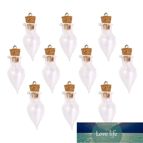 10 Pcs Tear Drop Bottiglia Vasetti di vetro Contenitori fai da te Bottiglie di auguri di Natale Mini fiale Tappo di sughero Barattoli di muratore Regalo più venduto