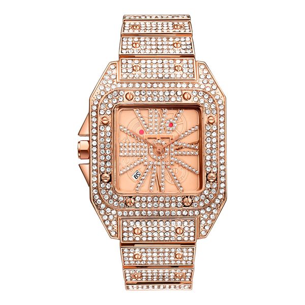 

new mwe watch fashion square steel band inlaid british men's, Slivery;brown