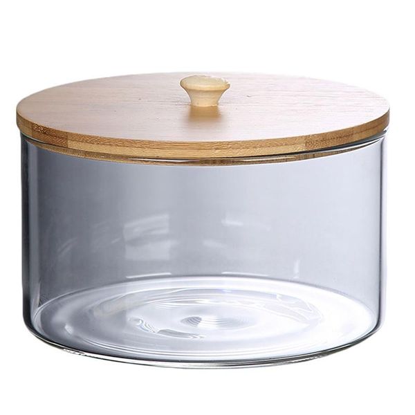 

1pc glass storage container cup container teaware (transparent)